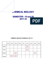 Chemical Biology: Semester - Iii and Vii 2017-18