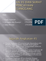 Angkatan 45 Dan Surat Kepercayaan Gelanggang