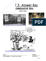 Answer Key For Unit 3 Progressive Era Packet 2014