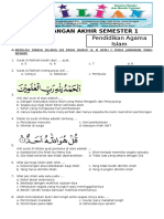 Soal UAS PAI Kelas 4 SD Semester 1 (Ganjil) Dan Kunci Jawabannya