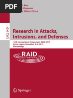 (Lecture Notes in Computer Science 9404) Herbert Bos, Fabian Monrose, Gregory Blanc (Eds.)-Research in Attacks, Intrusions, And Defenses_ 18th International Symposium, RAID 2015, Kyoto, Japan, Novembe