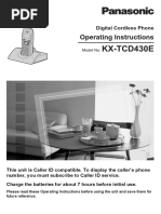 KX-TCD430E: Operating Instructions