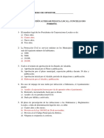 PLANTILLA - Test Auxiliar Policia Local 2013