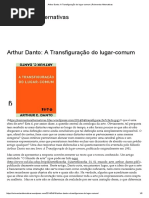 Arthur Danto - A Transfiguração Do Lugar-Comum - Reinventar Alternativas