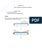 Exercise 11 Shear and Moment Diagrams For Beams and Frames