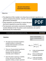 Dynamic Simulation: Constraint Kinematics