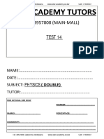 Physics Double (Bgcse) February Test