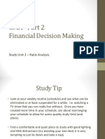 CMA - Part 2 Financial Decision Making: Study Unit 2 - Ratio Analysis