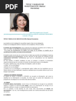 Tipos y Niveles de Investigación. Marisol Hernández