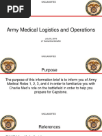 Army Medical Logistics and Operations