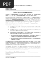 Dpwh-Infr-10-2016 Form of Bid Security Bank Guarantee