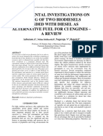 Experimental Investigations On Mixing of Two Biodiesels Blended With Diesel As Alternative Fuel For Ci Engines - A Review