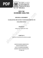 ECO 740 Economic Analysis: Individual Assignment