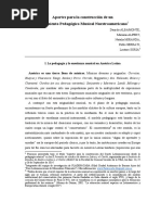 Aportes para La Construccion de Un Pensamiento Pedagógico Musical Nuestroamericano