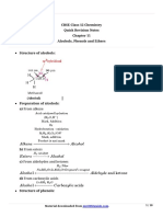 12 Chemistry Notes Ch11 Alcohols Phenols and Ethers