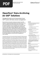 OpenText Data Archiving For SAP Solutions Product Overview