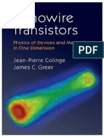 Nanowire Transistors by J P Colinge PDF