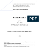 Curriculum Tehnic Electromecanica 9