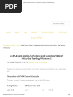 CMA Exam Dates, Schedule + Calendar (Don't Miss The Testing Window!)