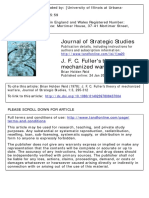 Journal of Strategic Studies: To Cite This Article: Brian Holden Reid (1978) : J. F. C. Fuller's Theory of Mechanized