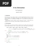 A Bs Derivation: Kai Engelhardt April 28, 2017