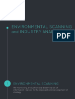 Environmental Scanning and Industry Analysis Report