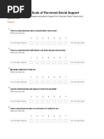 Multidimensional Scale of Perceived Social Support: Required