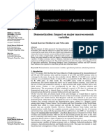 Demonetization: Impact On Major Macroeconomic Variables: Komal Kanwar Shekhawat and Neha Jain