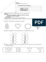 Prueba Simetria 4º Basico