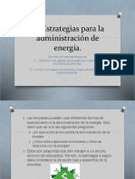 3.1 Estrategias para La Administración de Energía.