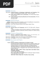 Anirudh Jain CV