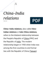 China-India Relations - Wikipedia