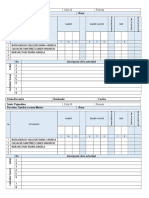 Formato de Planilla de Notas en Aula