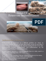 Reservoir Sedimentation: Lecture # 4