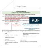 Lesson Plan About Story Shapes - Semester 5