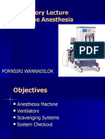 Introductory Lecture Series: The Anesthesia Machine