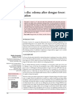 Panuveitis With Disc Edema After Dengue Fever: A Rare Presentation