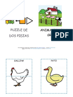 Puzzle de Animales Granja PDF