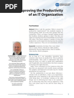 Improving The Productivity of An IT Organization: Paul Hookham