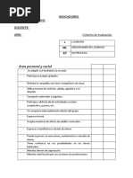 Indicadores Habilidades Adaptativas