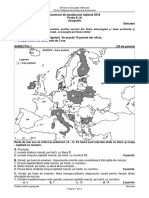 Simulare BAC Geografie 2018