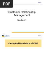 Amity MBA CRM Module 1