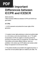 5 Most Important Differences Between Iccpr and Icescr