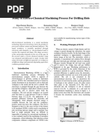 Ijert Ijert: Study of Electro-Chemical Machining Process For Drilling Hole