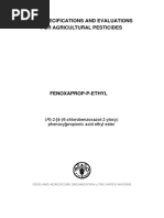 Fao Specifications and Evaluations For Agricultural Pesticides