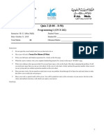 2015f - CPCS 202 - Quiz 2 - Solution