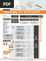 Through-Hole .025" SQ Post Header: TSW HTSW - 1 - 2