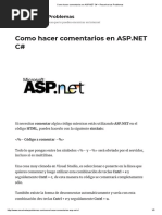 Como Hacer Comentarios en ASP - Net C# - Resuelve Tus Problemas