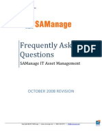 SAManage Frequently Asked Questions