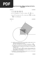 Corrige Brevet Am Du Nord DV-juin 2017